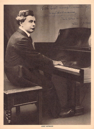 Hofmann, Josef - Signed Photograph