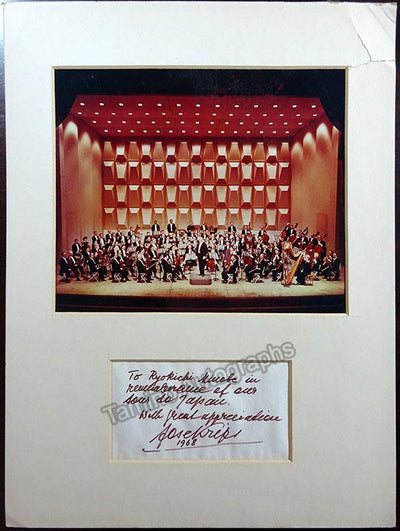 Krips, Josef - Signed Note & Photograph