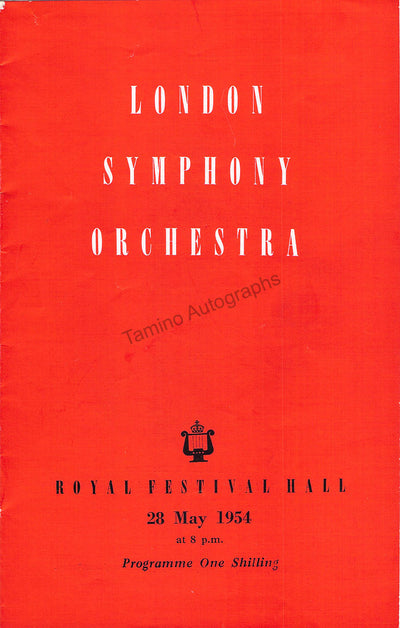 Krips, Josef - Signed Program London 1954