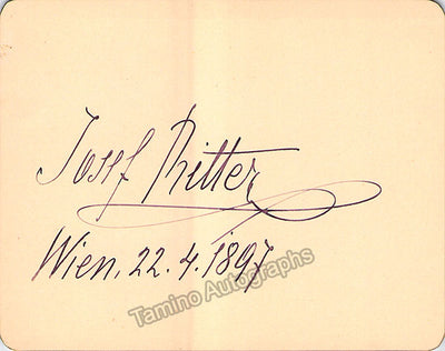 Ritter, Josef - Signed Card 1897