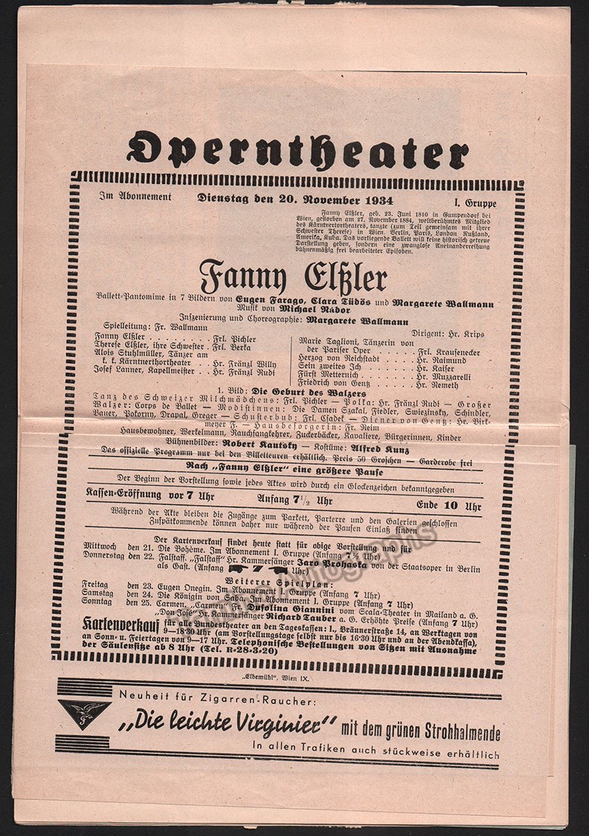 Krips, Josef - Program Lot Vienna Opera 1935-1946 - Tamino