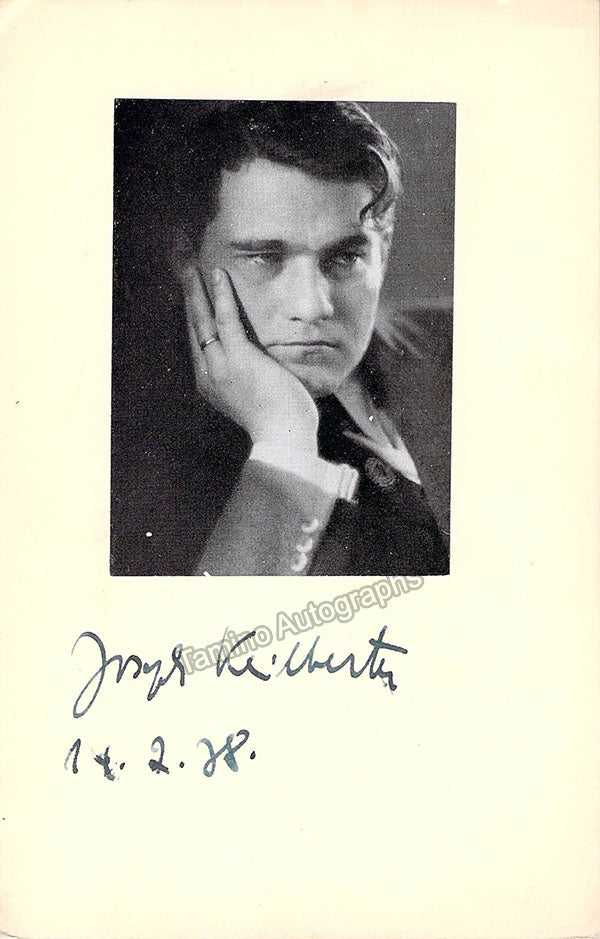 Joseph Keilberth Autograph Signed Card 1938 Tamino