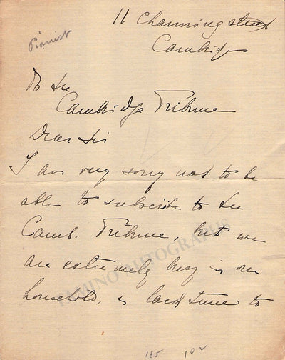 Szumowska, Antoinette - Autograph Letter Signed 1921
