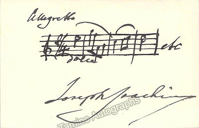 Joachim, Joseph - Autograph Music Quote