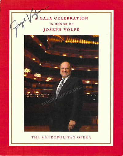Volpe, Joseph - Signed Gala Program Metropolitan Opera, New York 2006
