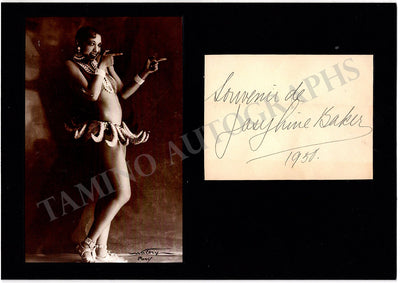 Baker, Josephine - Signed Album Page & Photograph 1950