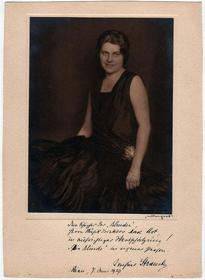 Stransky, Josephine - Large Signed Photograph