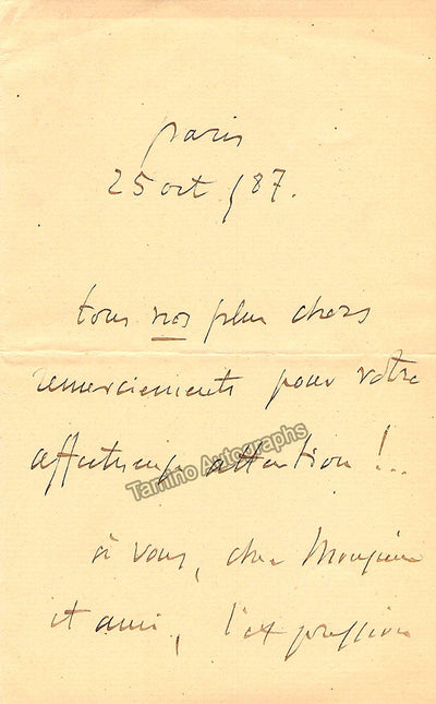 Massenet, Jules - Autograph Letter Signed 1887