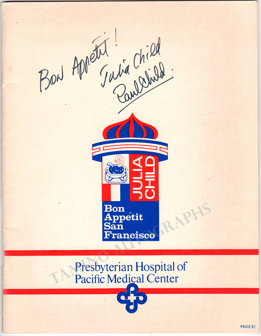 Julia Child Paul Child Autographs Signed Program 1974 Tamino