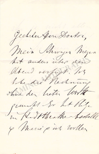 Stockhausen, Julius - Set of 2 Autograph Letters Signed