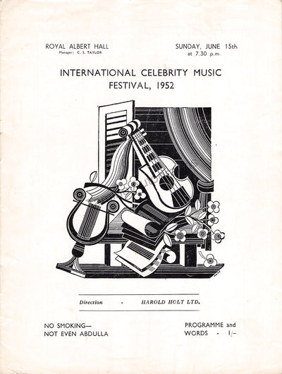 Bjorling, Jussi - Signed Program London 1952