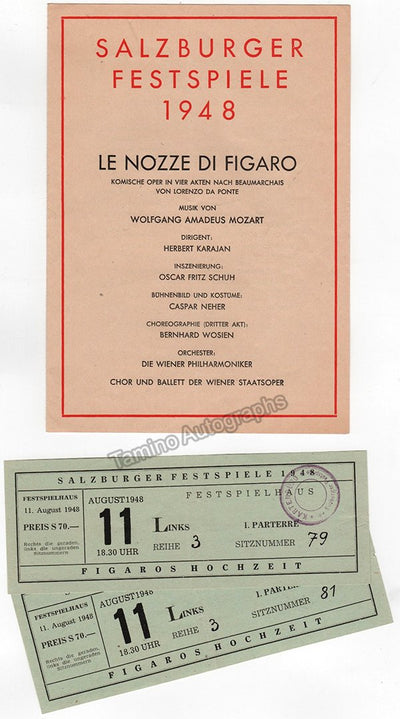 Le Nozze di Figaro - Salzburg Program 1948 - Karajan