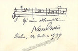 Weis, Karel - Autograph Music Quote 1939