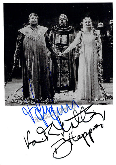 Heppner, Ben - Mattila, Karita - Rootering, Jan Hendrik - Triple Signed Photograph in Lohengrin