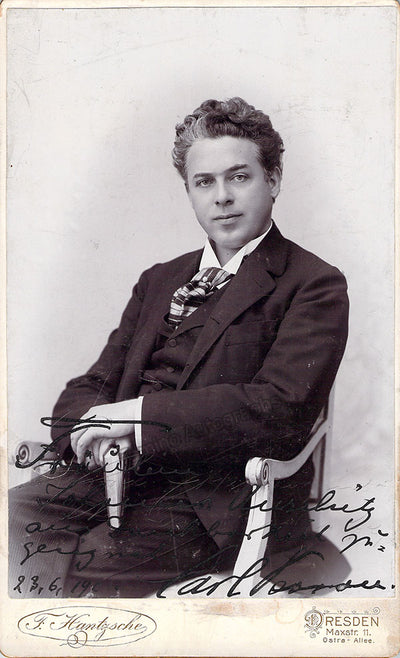 Perron, Karl - Signed Cabinet photograph 1901