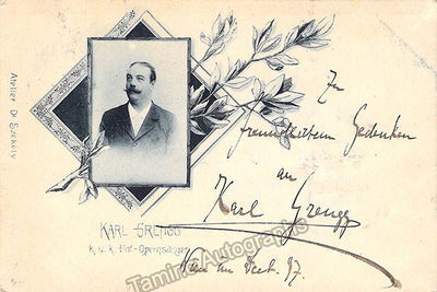 Grengg, Karl - Signed Photograph 1897