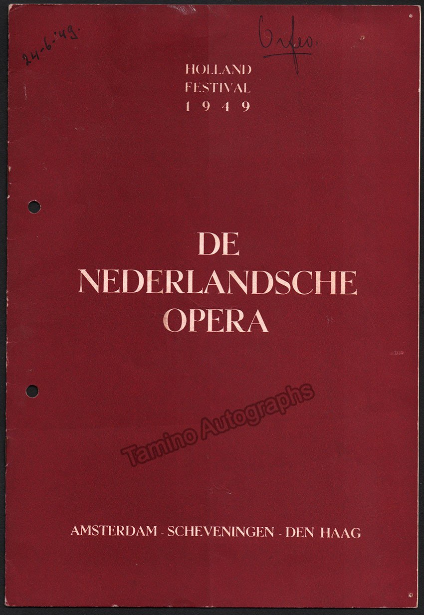 Ferrier, Kathleen - Orfeo Program 1949 - Pierre Monteux - Tamino