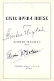 Flagstad, Kirsten - McArthur, Erwin - Double Signed Program Chicago 1940