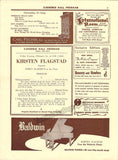 Flagstad, Kirsten - Carnegie Hall Recital Program 1952