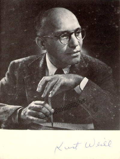Weill, Kurt - Signed Photograph