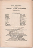 La Fiamma - World Premiere Program-Libretto 1933