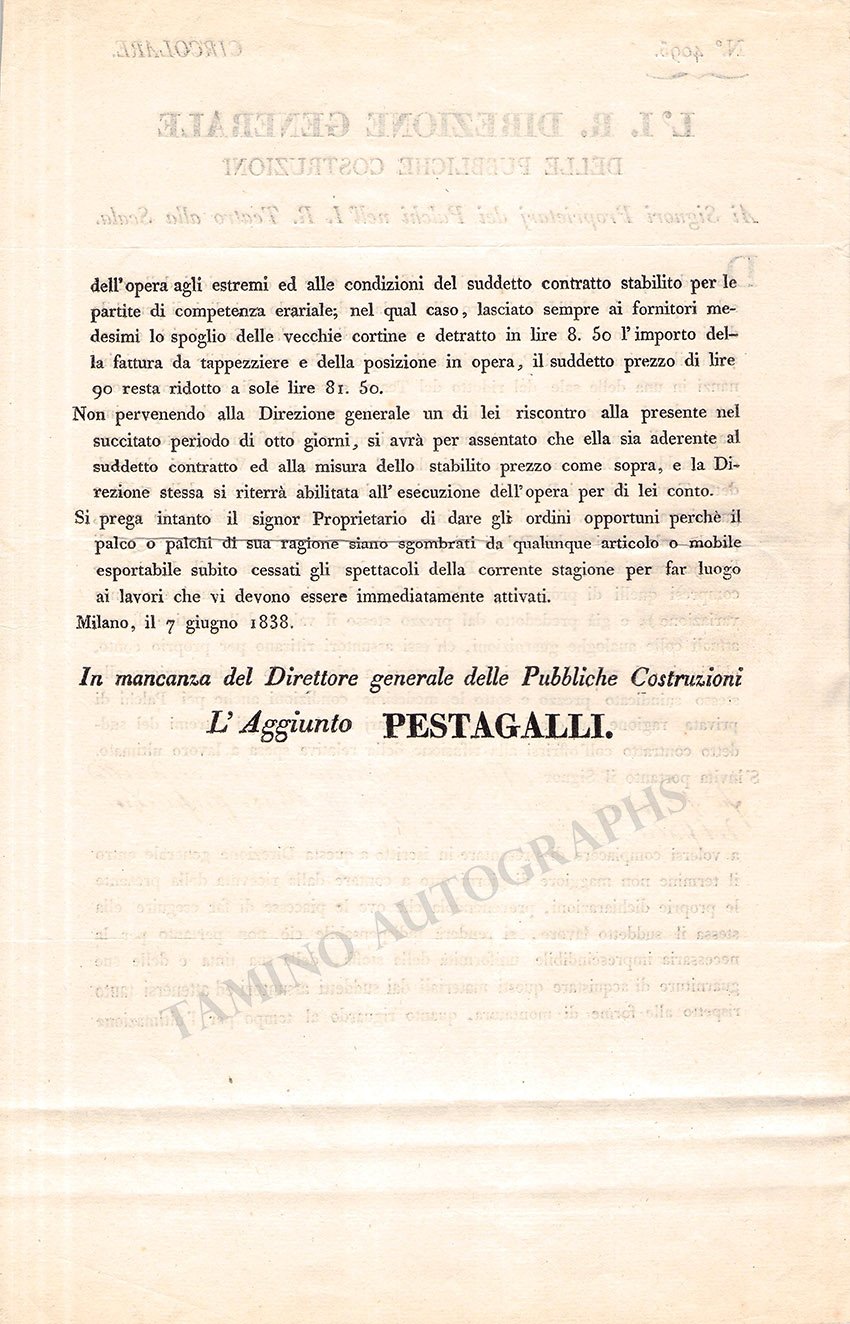 La Scala - Vintage Document and Program Lot 1814-1894 – Tamino