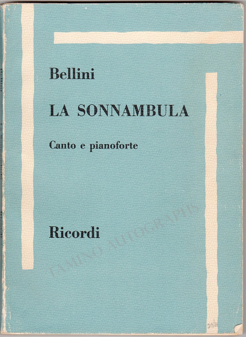 La Sonnambula Signed Score - Tamino