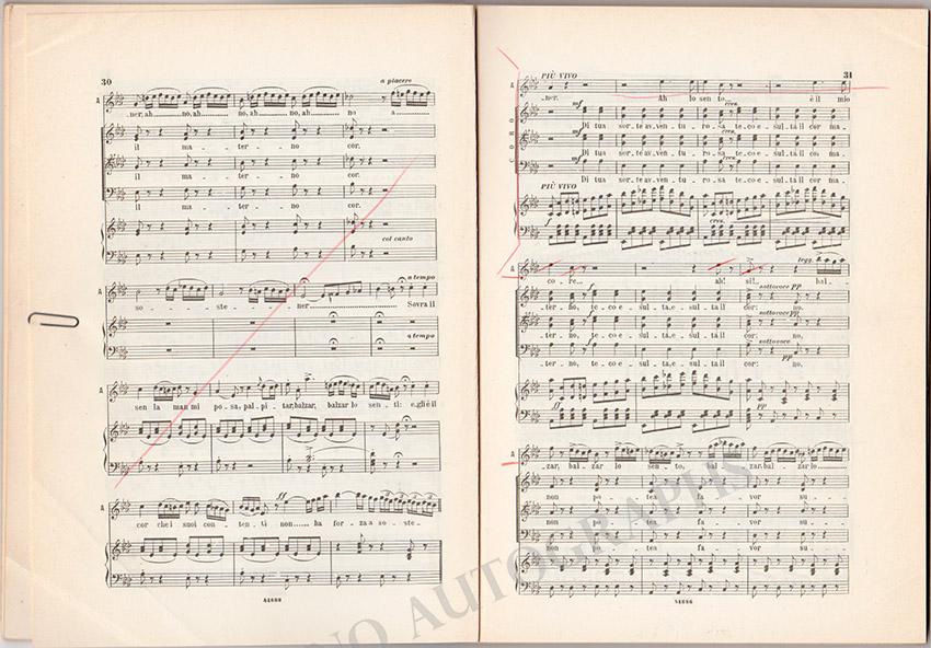 La Sonnambula Signed Score - Tamino