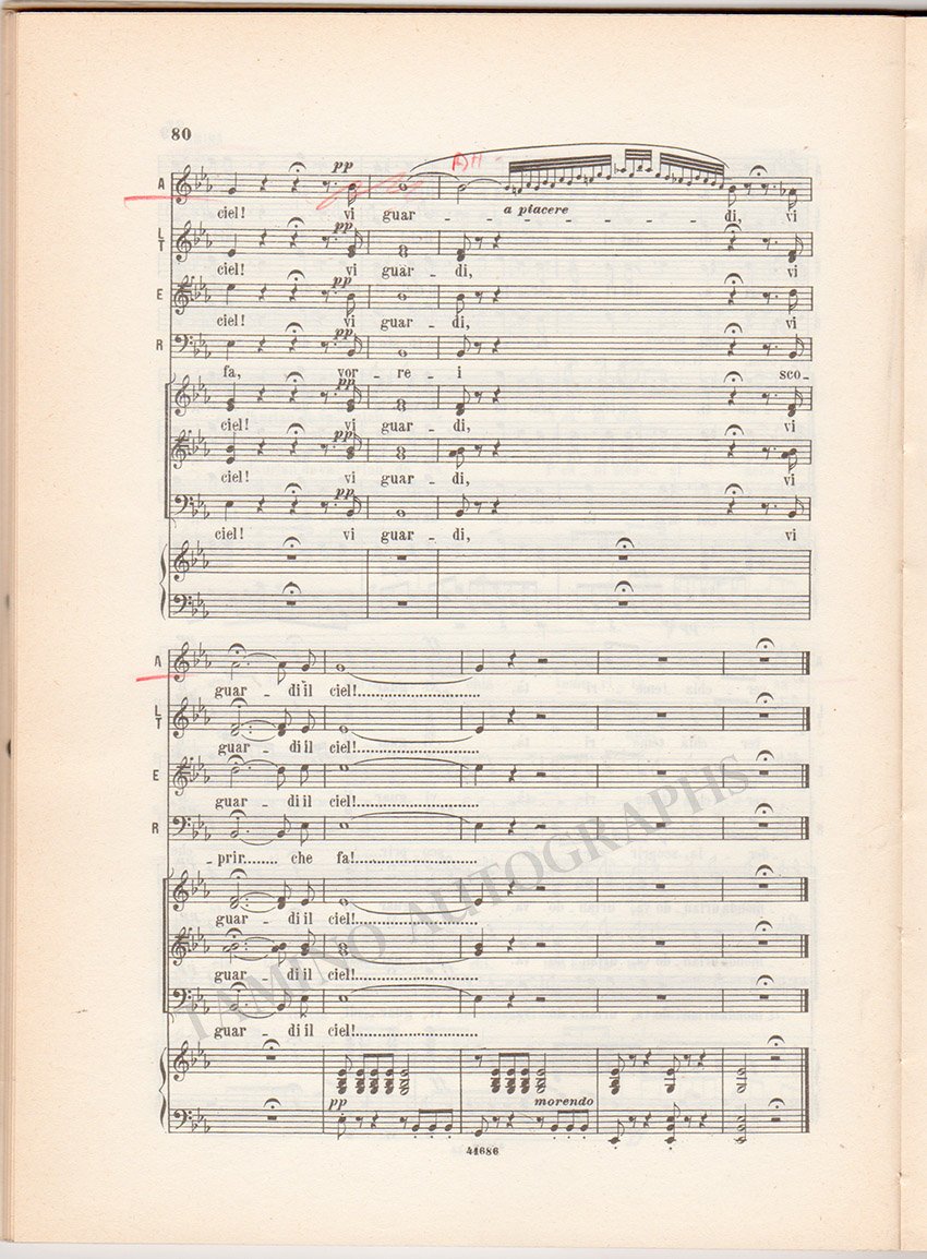 La Sonnambula Signed Score - Tamino