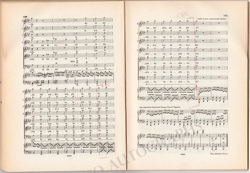 La Sonnambula Signed Score - Tamino
