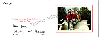 Spencer, Diana (Lady Di) - Prince Charles - Double Signed Christmas Card with Photo