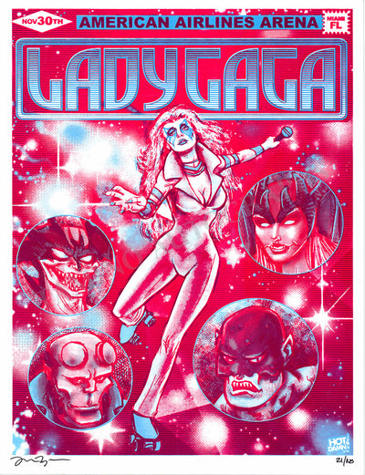 Lady Gaga - Poster Signed by Art Designer