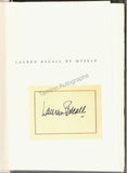 Bacall, Lauren - Signed Book "By Myself"