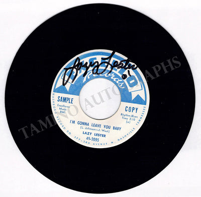 Lester, Lazy - Signed Album Record & Page