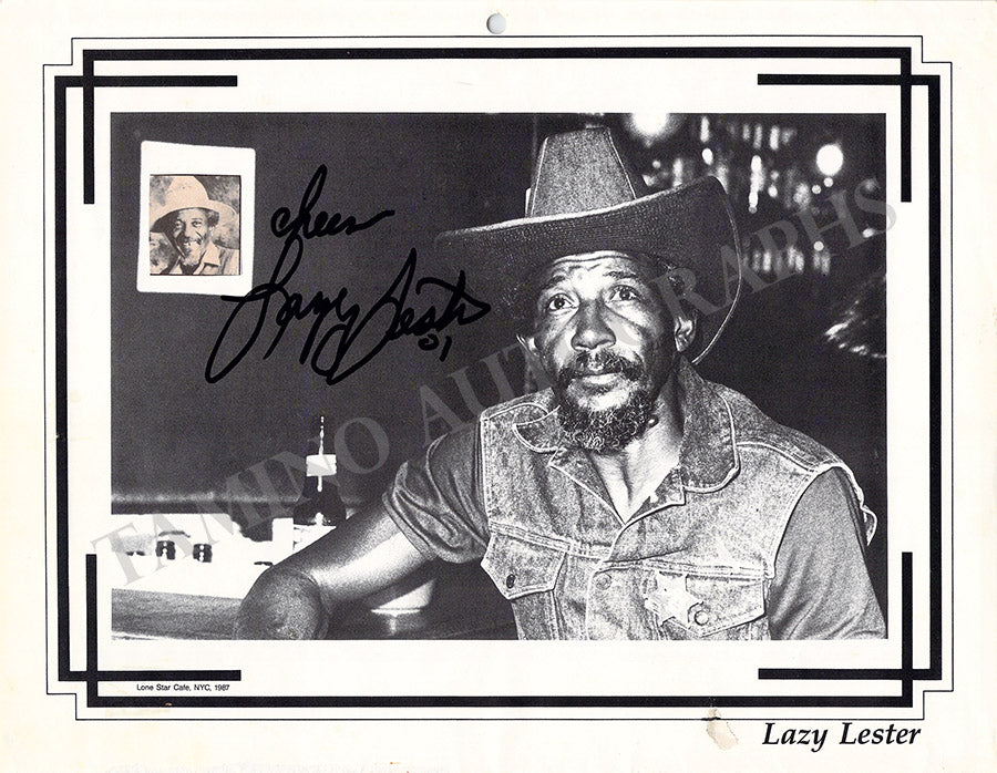 Lester, Lazy - Signed Album Record & Page