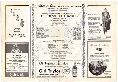 Steber, Eleanor - Sayao, Bidu - Tajo, Italo - Novotna, Jarmila - Le Nozze di Figaro 1949