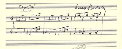 Berkeley, Lennox - Autograph Music Quote Signed