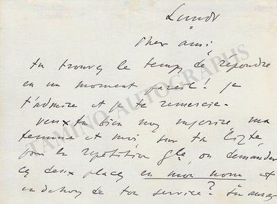 Delibes, Leo - Autograph Note Signed