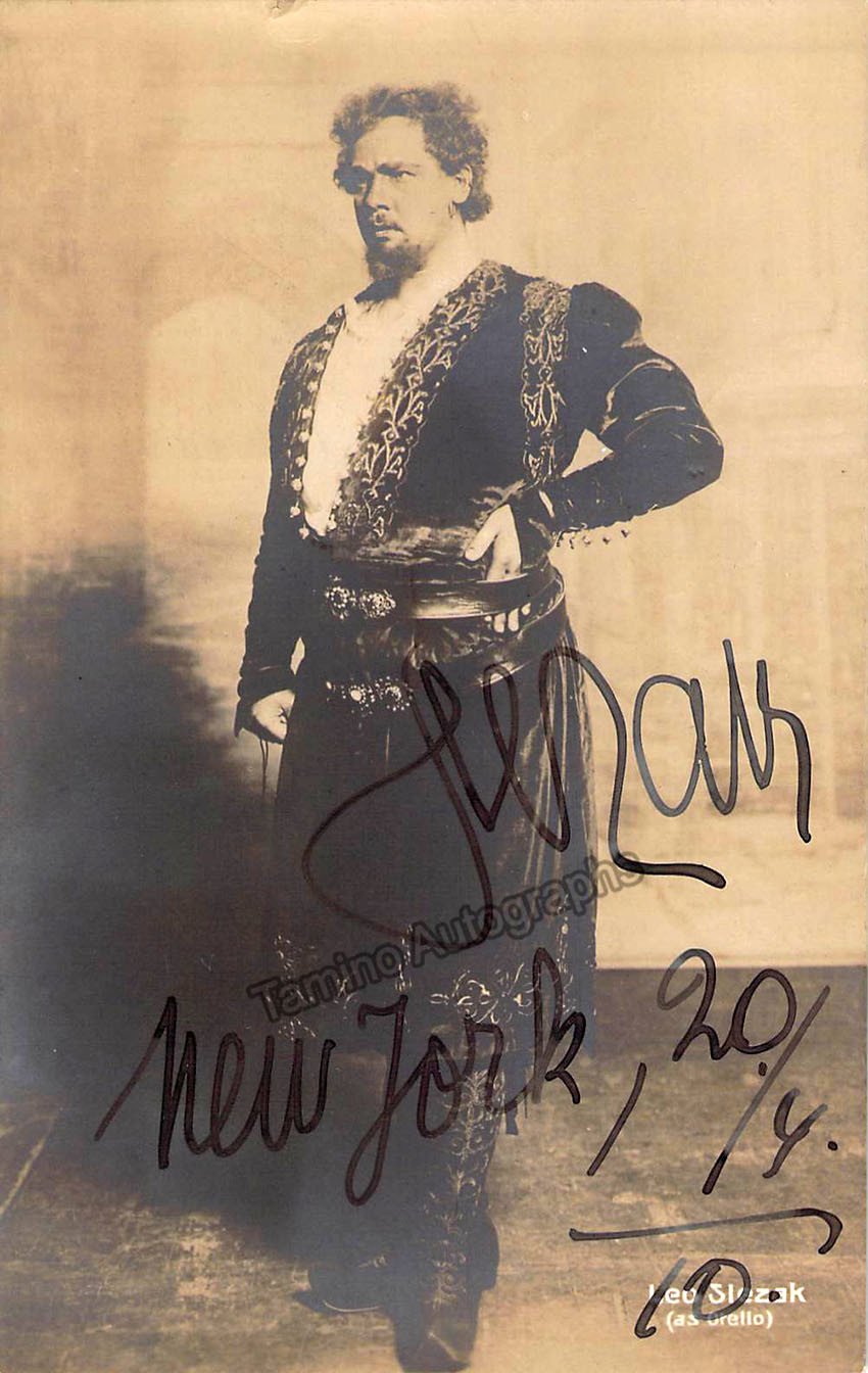 Slezak, Leo - Signed Photo Postcard as Otello 1910
