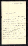 Jacquard, Leon - Autograph Letter Signed 1883