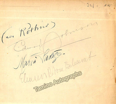 Rothier, Leon - Johnson, Edward - Savage, Maria - Belmont, Eleanor Robson - Signed Album Page