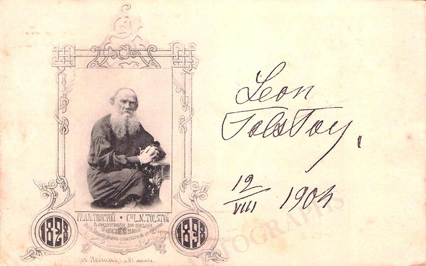 Tolstoy, Leon - Signed Photo 1904 - Tamino