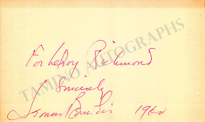 Bernstein, Leonard - Signed Card 1960