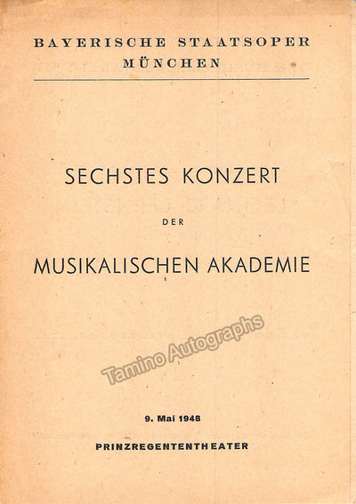 Bernstein, Leonard - Concert Program Munich 1948