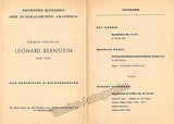 Bernstein, Leonard - Concert Program Munich 1948
