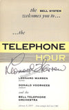 Warren. Leonard - Signed Program 1957