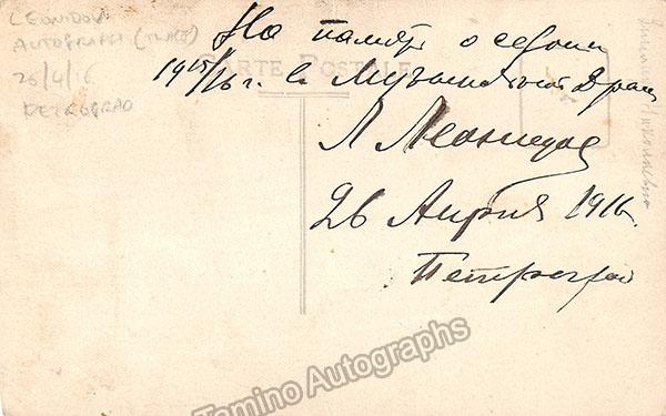Leonidov, Leonid - Signed Photo Postcard 1916 - Tamino