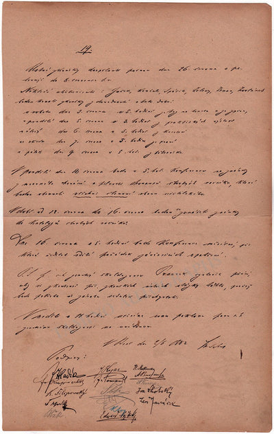 Janacek, Leos - Signed Document 1882