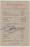 Albanese, Licia - Signed Program Havana 1949