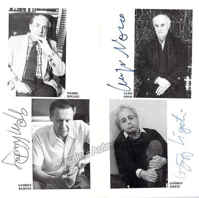 Ligeti, Gyorgy - Nono, Luigi - Kurtag, Gyorgy - Signed Program Vienna 1988